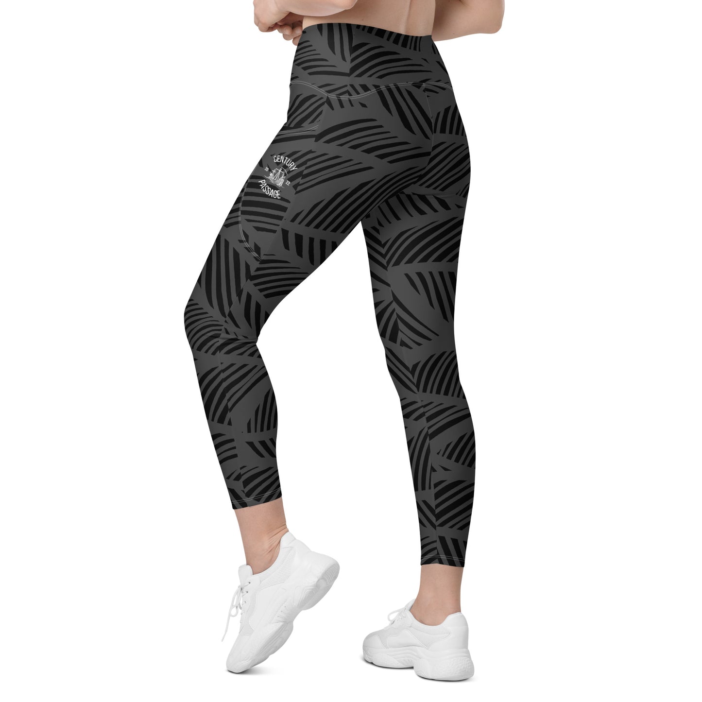 Crossover leggings with pockets