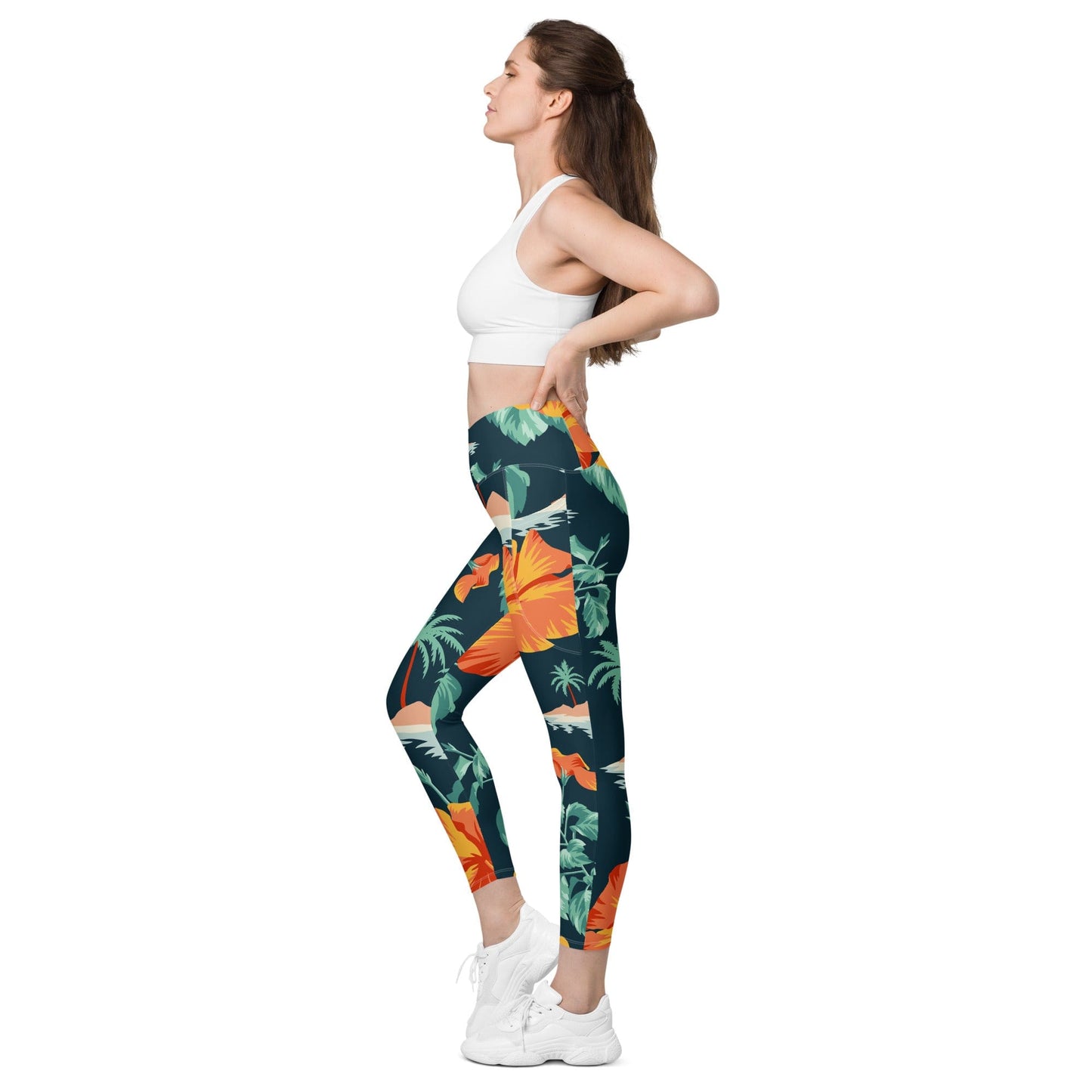 Crossover leggings with pockets - CENTURY PASSAGE